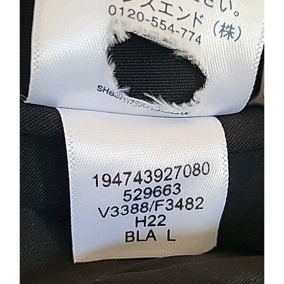 Swim Top Large D Cup 14-16 Black Scoop Neck Flutter Solid Padded Lands End S405 - Picture 7 of 7